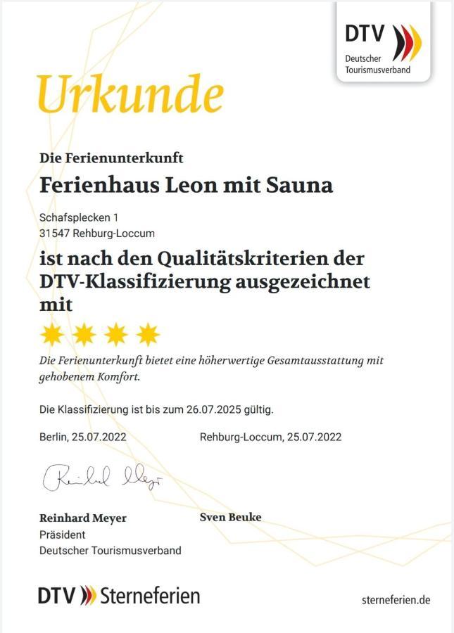 Ferienhaus Leon Mit Sauna Rehburg-Loccum Kültér fotó